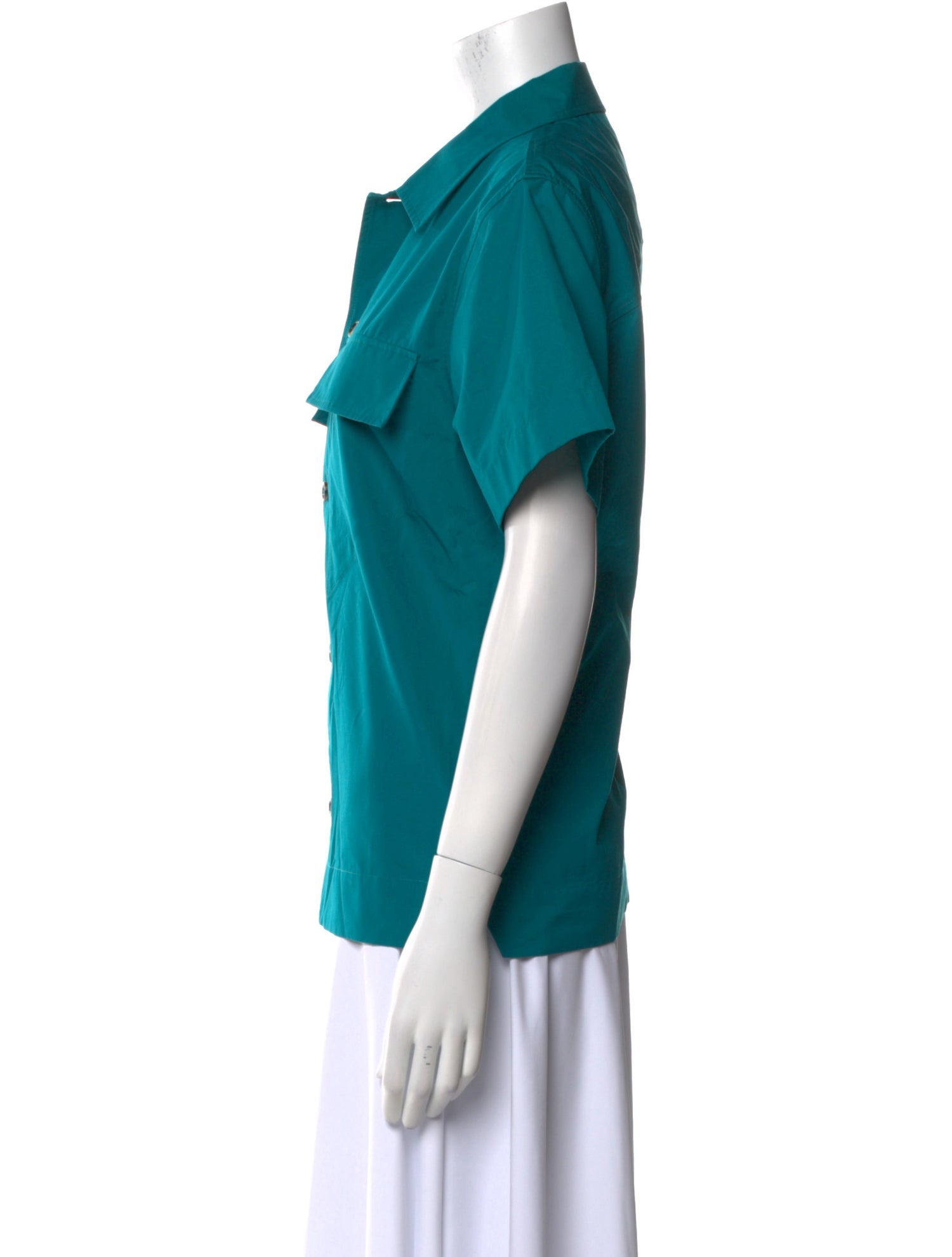 Bottega Veneta Short Sleeve Button-Up Top