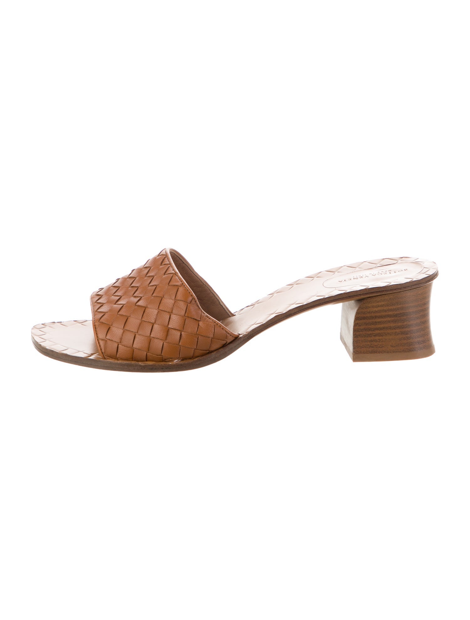 Bottega Veneta Intrecciato Weave Leather Slides