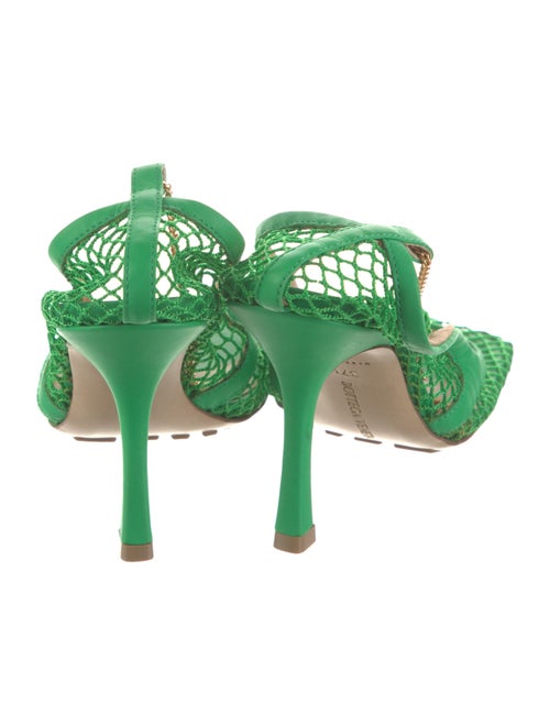 Bottega Veneta Mesh Chain-Link Accents Slingback Pumps