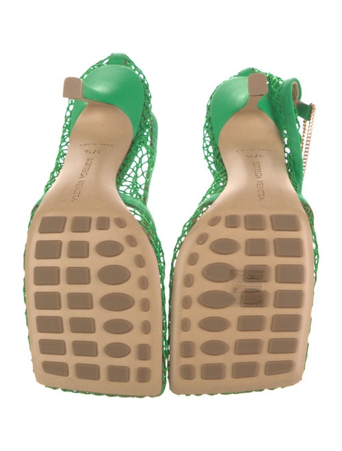 Bottega Veneta Mesh Chain-Link Accents Slingback Pumps