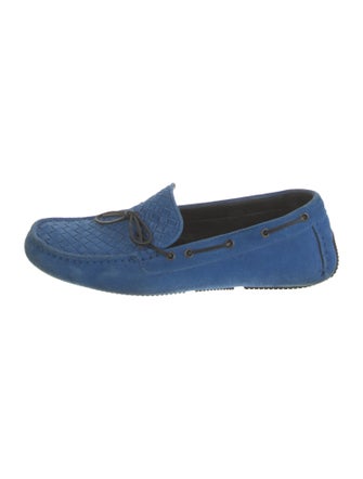 Bazilika Intrecciato Weave Suede Moccasins