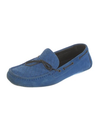 Bazilika Intrecciato Weave Suede Moccasins