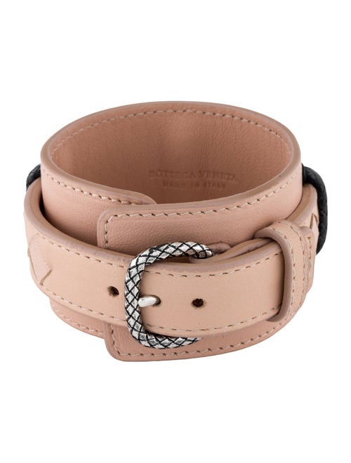Bottega Veneta Leather Buckle Wrap Bracelet
