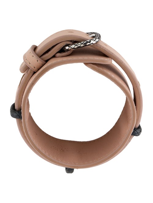 Bottega Veneta Leather Buckle Wrap Bracelet