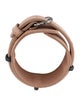 Bottega Veneta Leather Buckle Wrap Bracelet