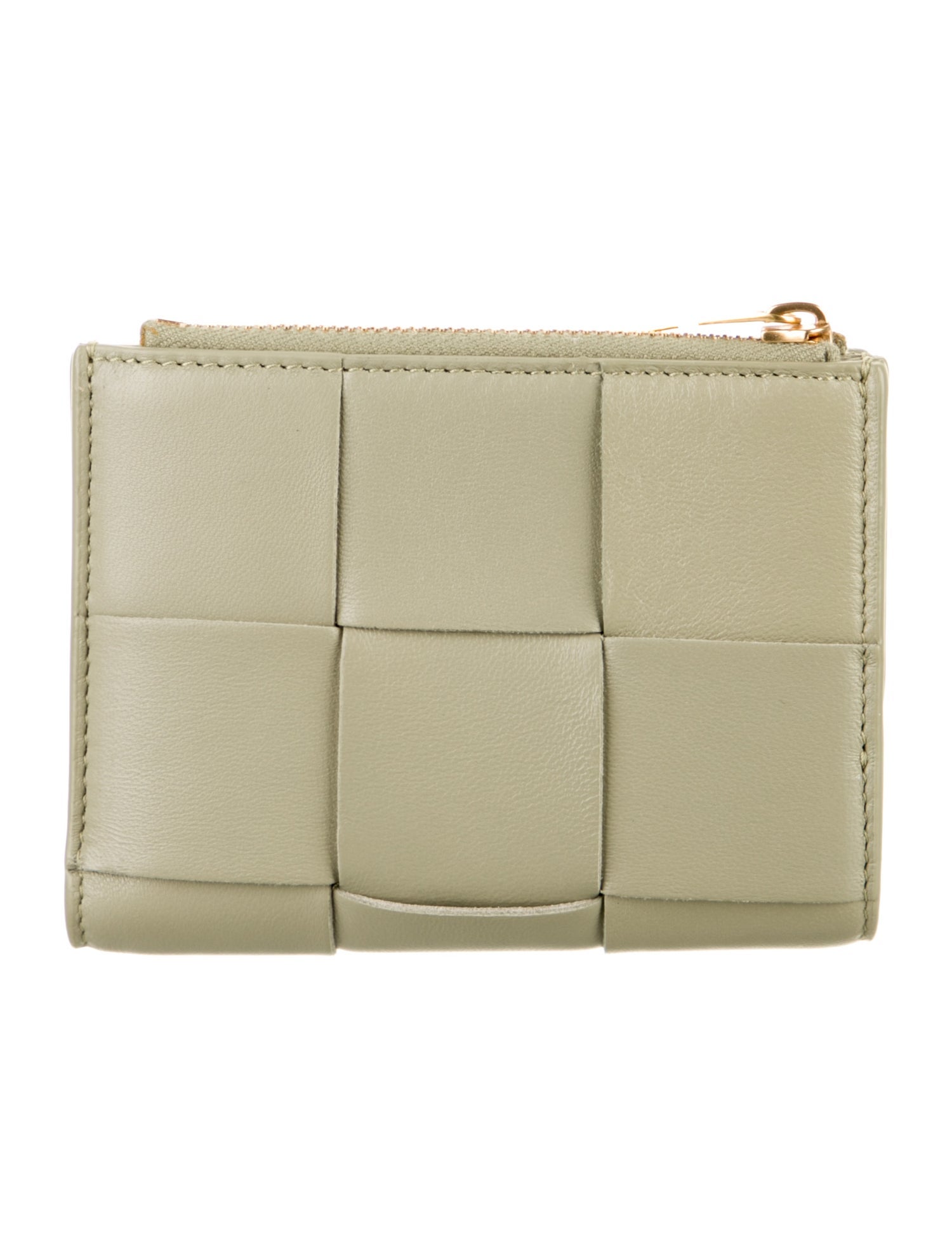 Bottega Veneta Intrecciato Weave Leather Compact Wallet