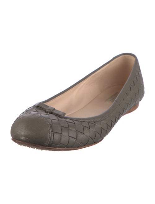 Bottega Veneta Intrecciato Weave Leather Ballet Flats