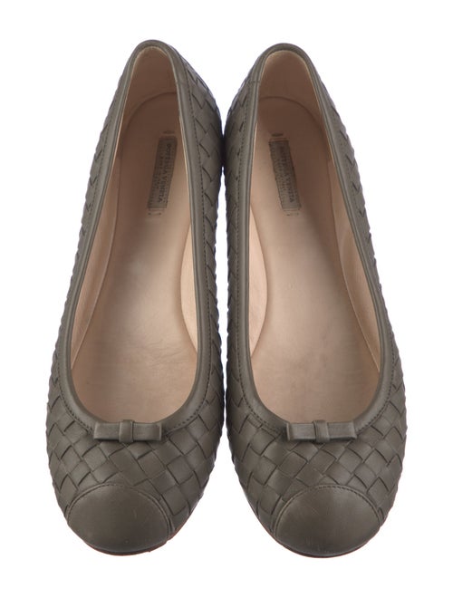 Bottega Veneta Intrecciato Weave Leather Ballet Flats