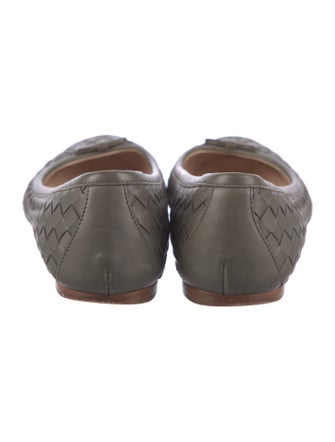 Bottega Veneta Intrecciato Weave Leather Ballet Flats