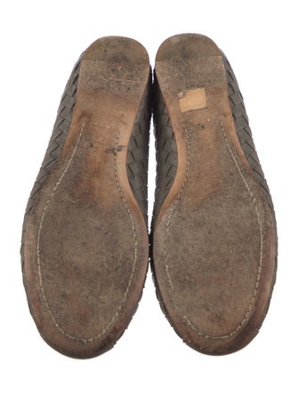 Bottega Veneta Intrecciato Weave Leather Ballet Flats