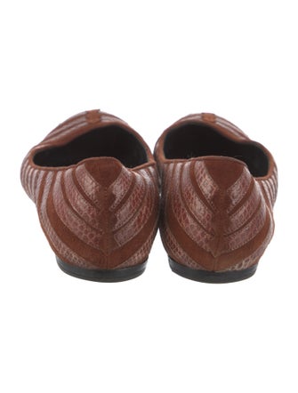 Bottega Veneta Suede Striped Ballet Flats