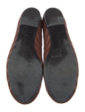 Bottega Veneta Suede Striped Ballet Flats