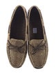Bottega Veneta Leather Animal Print Moccasins