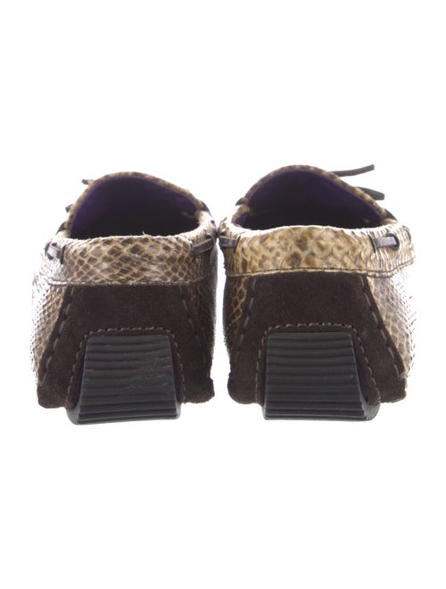 Bottega Veneta Leather Animal Print Moccasins