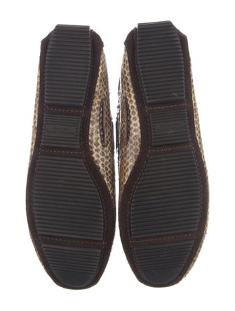 Bottega Veneta Leather Animal Print Moccasins
