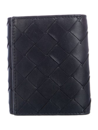 Bottega Veneta Intrecciato Weave Leather Compact Wallet