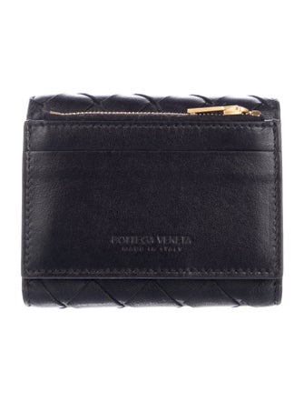 Bottega Veneta Intrecciato Weave Leather Compact Wallet