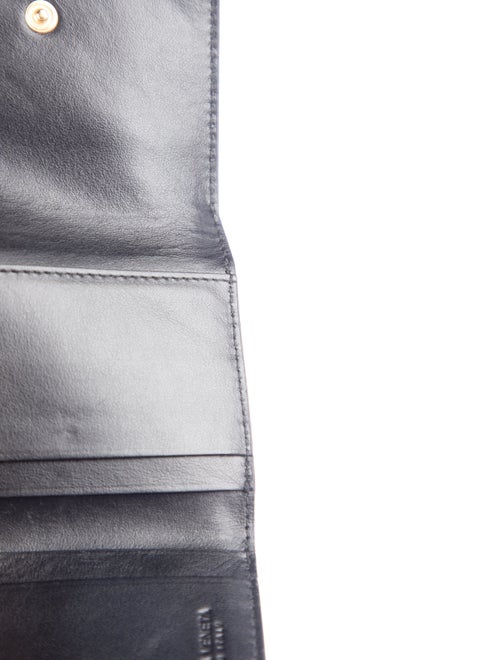 Bottega Veneta Intrecciato Weave Leather Compact Wallet