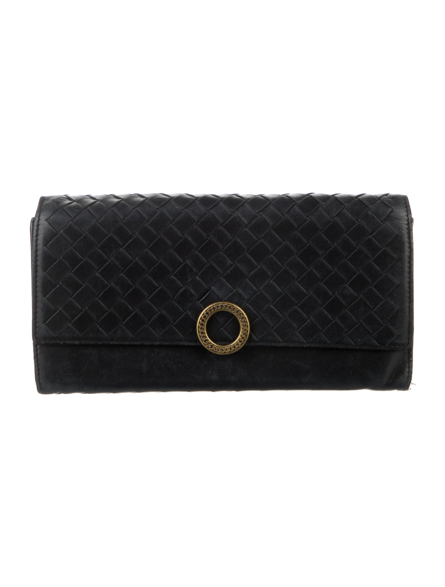 Bottega Veneta Vintage Intrecciato Weave Continental Wallet
