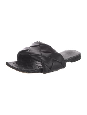 Bottega Veneta Intrecciato Weave Leather Slides