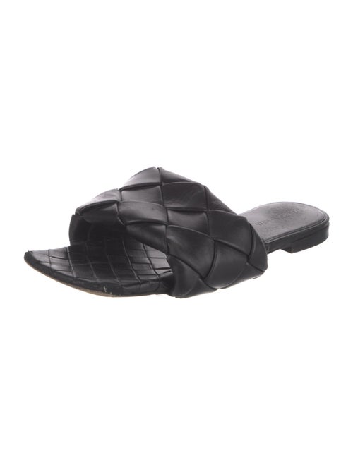 Bottega Veneta Intrecciato Weave Leather Slides