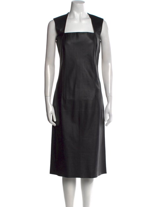 Bottega Veneta Leather Midi Length Dress