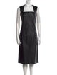 Bottega Veneta Leather Midi Length Dress