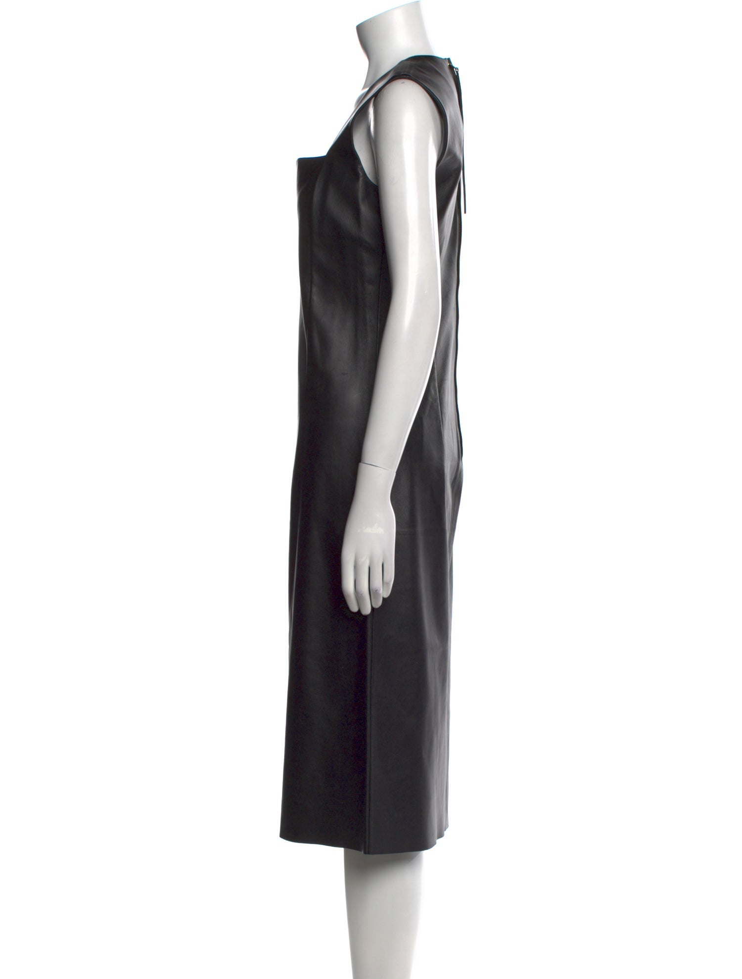 Bottega Veneta Leather Midi Length Dress