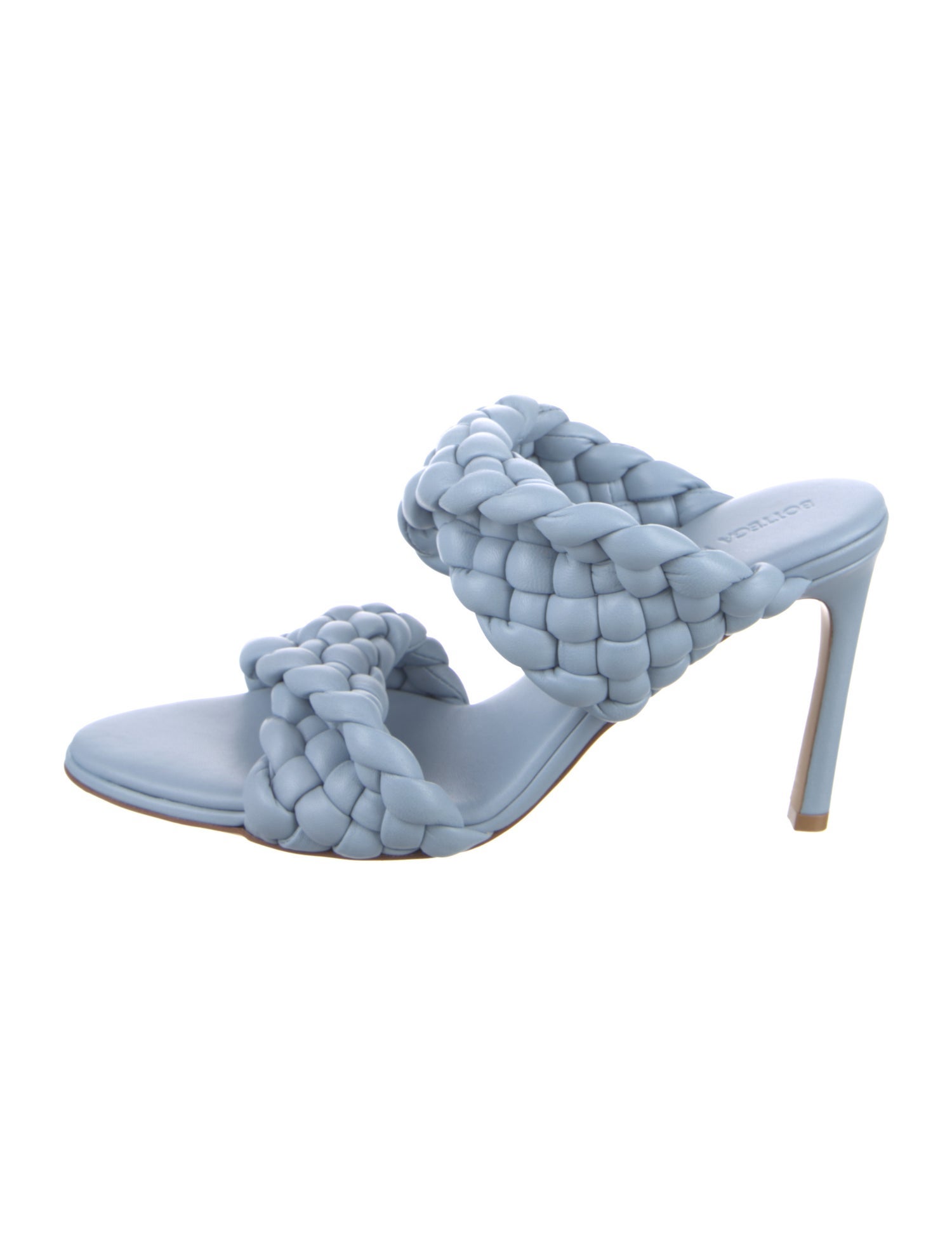 Bottega Veneta Intrecciato Weave Leather Slides w/ Tags