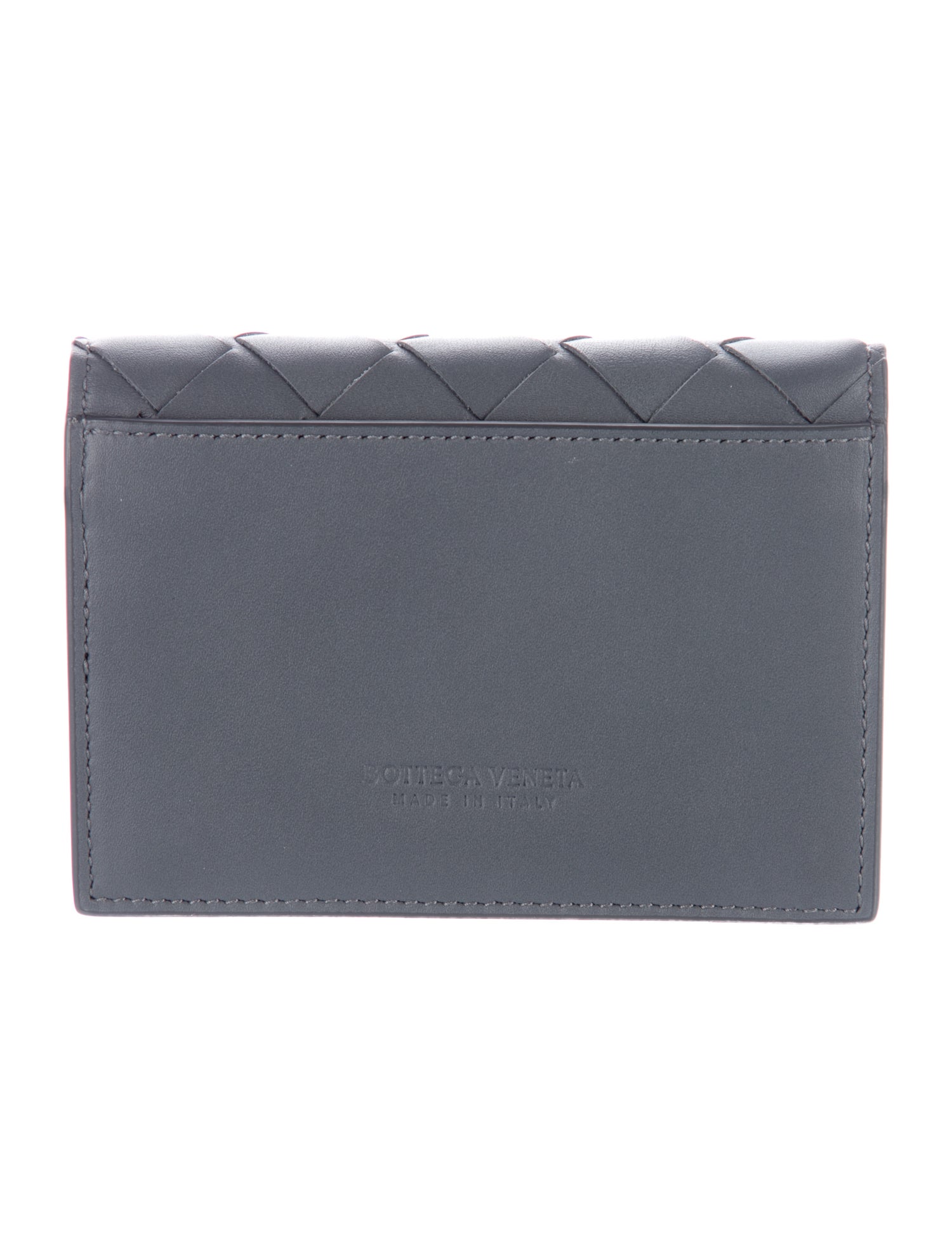Bottega Veneta Intrecciato Weave Leather Card Holder