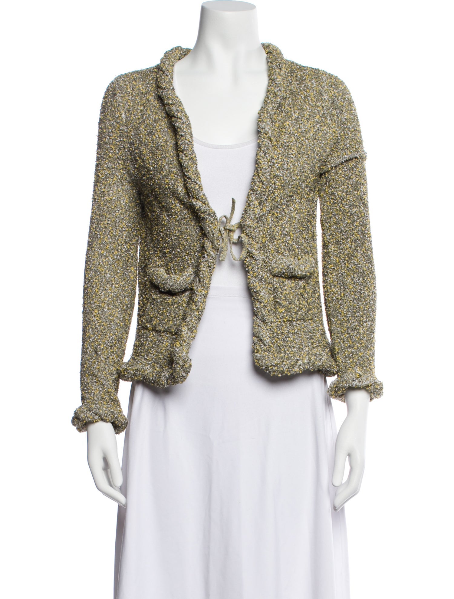 Bottega Veneta Tweed Pattern Evening Jacket