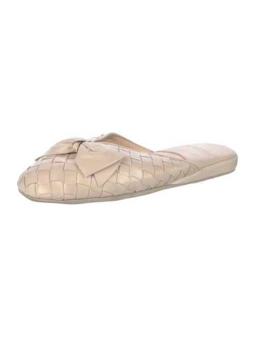 Bottega Veneta Leather Bow Accents Flats