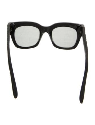 Bottega Veneta Intrecciato Weave Wayfarer Sunglasses