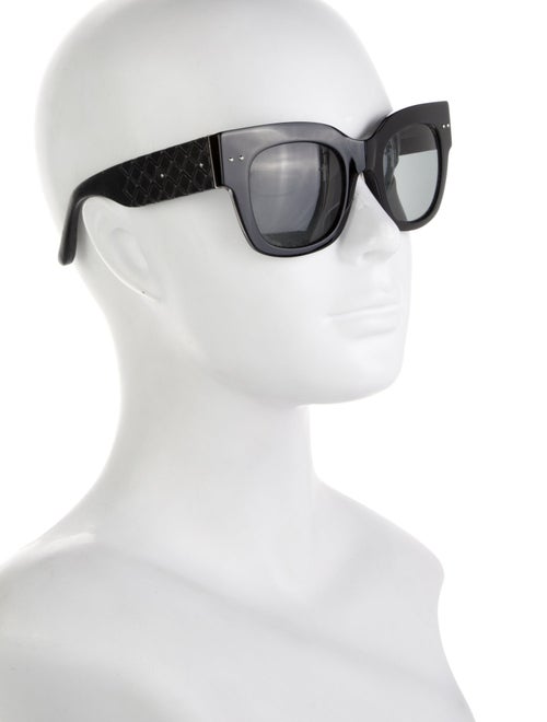 Bottega Veneta Intrecciato Weave Wayfarer Sunglasses