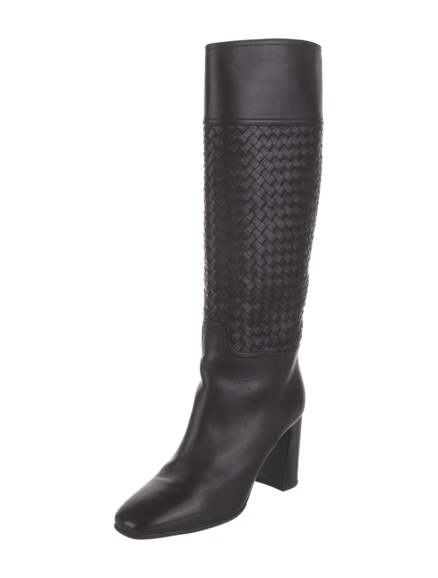 Bottega Veneta Intrecciato Weave Leather Boots