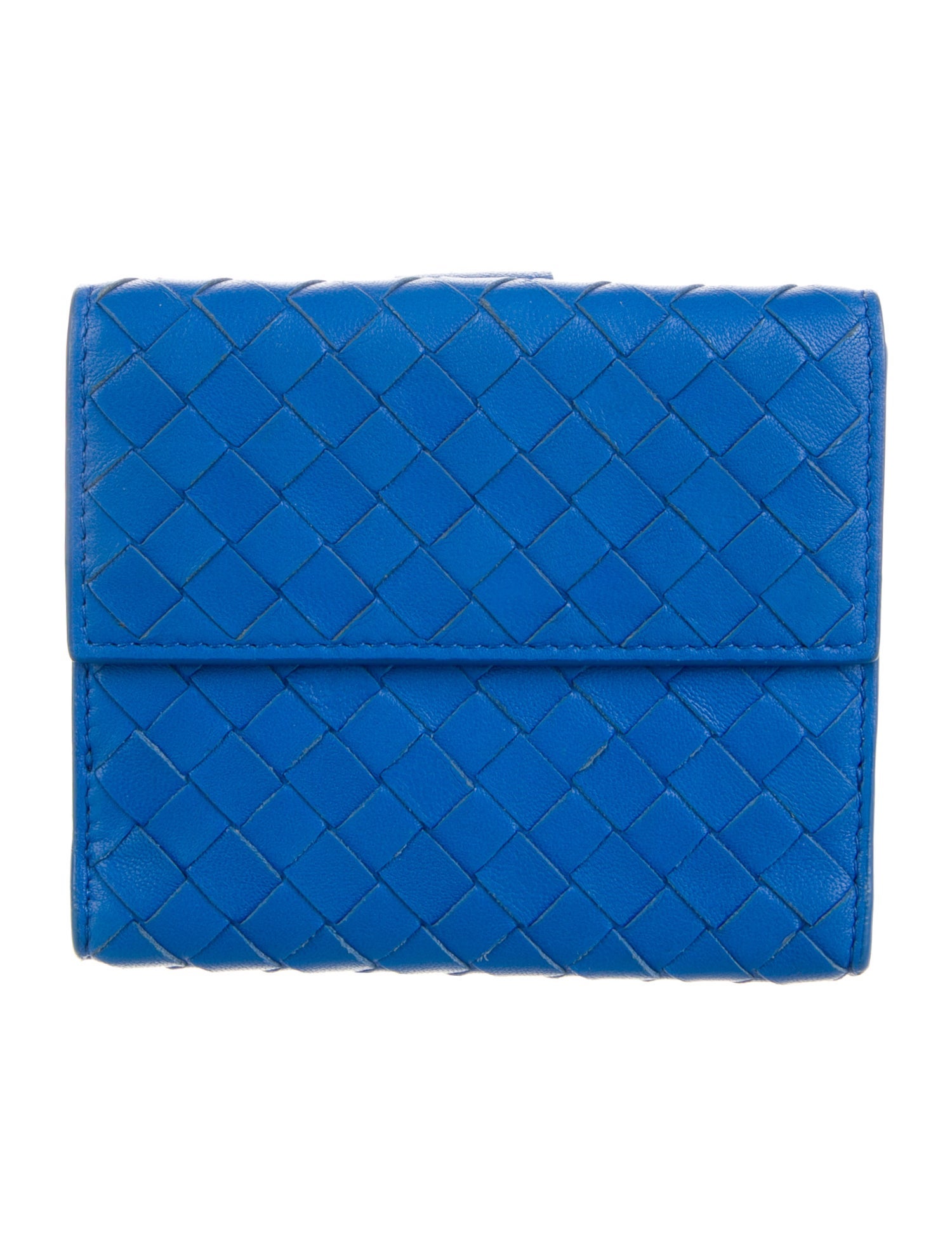 Bottega Veneta Intrecciato Weave Leather Compact Wallet