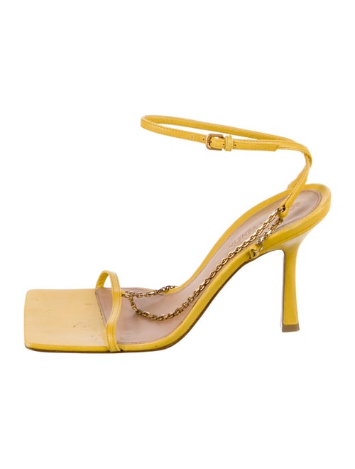 Bottega Veneta Leather Chain-Link Accents Sandals