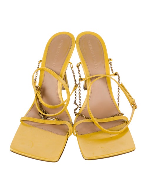 Bottega Veneta Leather Chain-Link Accents Sandals