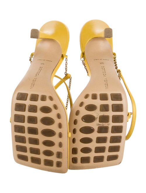 Bottega Veneta Leather Chain-Link Accents Sandals