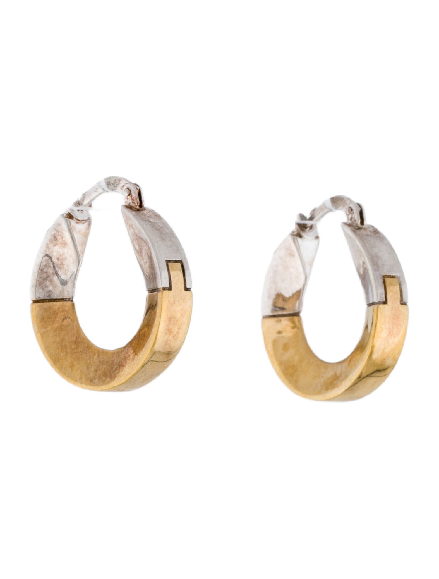 Bottega Veneta Two-Tone Hoop Earings