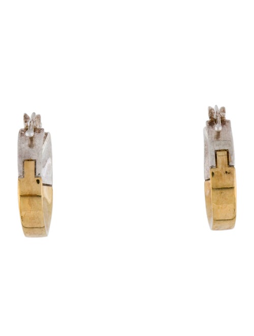 Bottega Veneta Two-Tone Hoop Earings