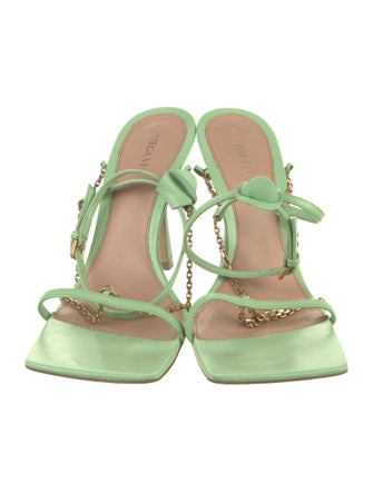 Bottega Veneta Leather Chain-Link Accents Sandals