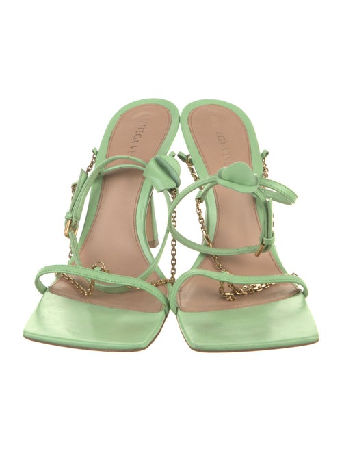 Bottega Veneta Leather Chain-Link Accents Sandals