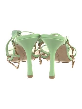 Bottega Veneta Leather Chain-Link Accents Sandals