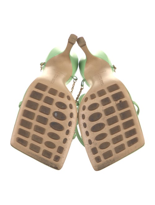 Bottega Veneta Leather Chain-Link Accents Sandals