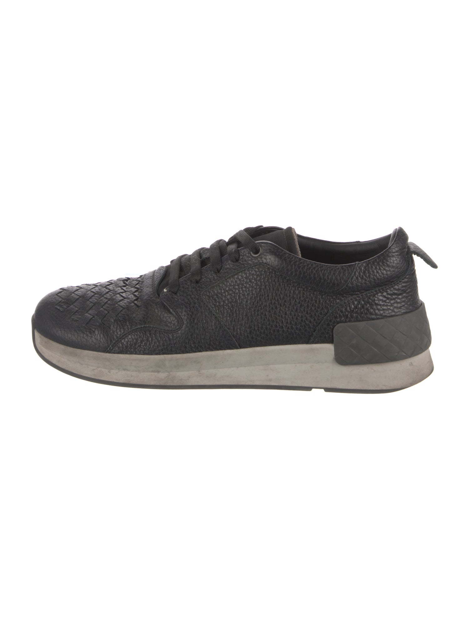 Bottega Veneta Intrecciato Weave Leather Sneakers