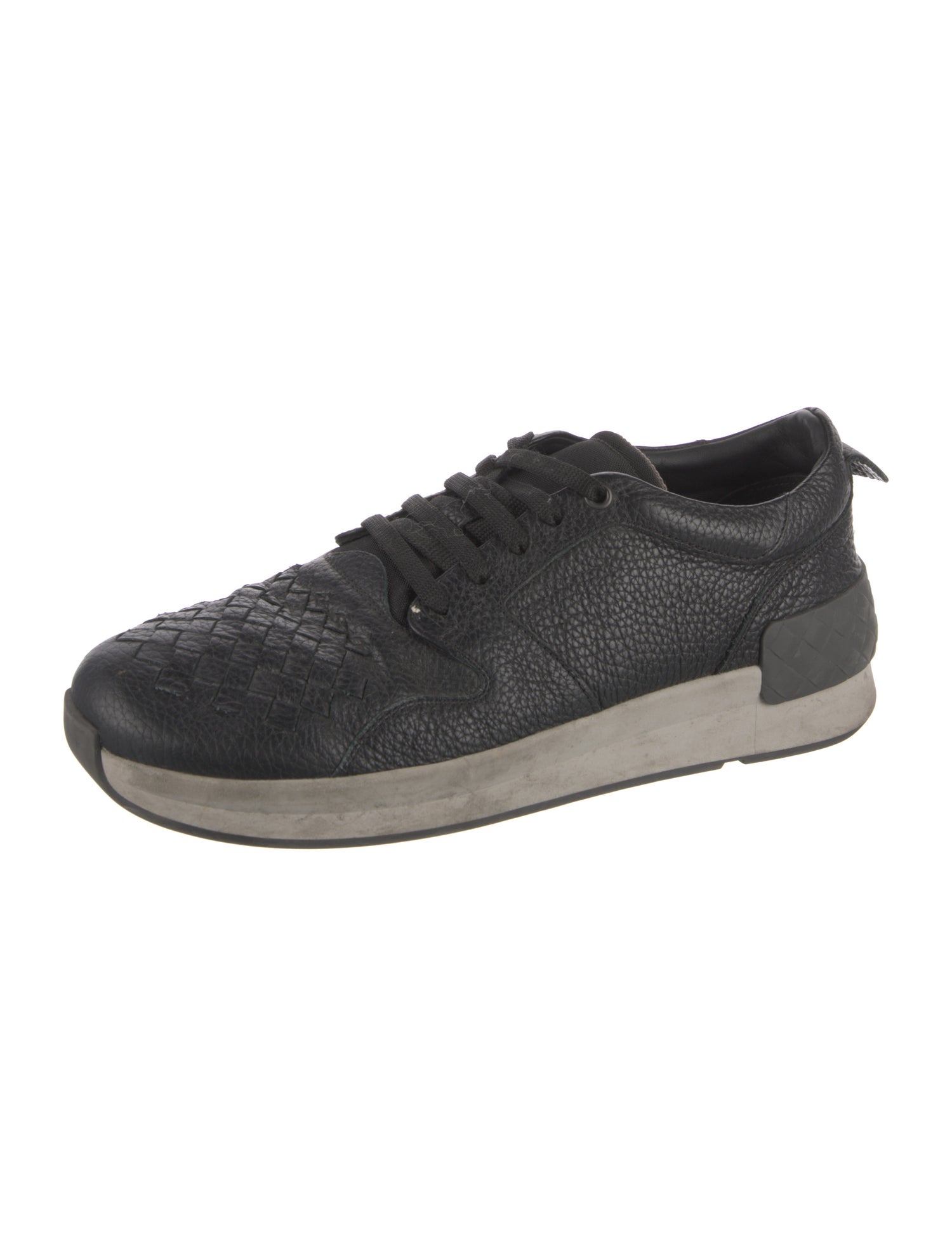 Bottega Veneta Intrecciato Weave Leather Sneakers