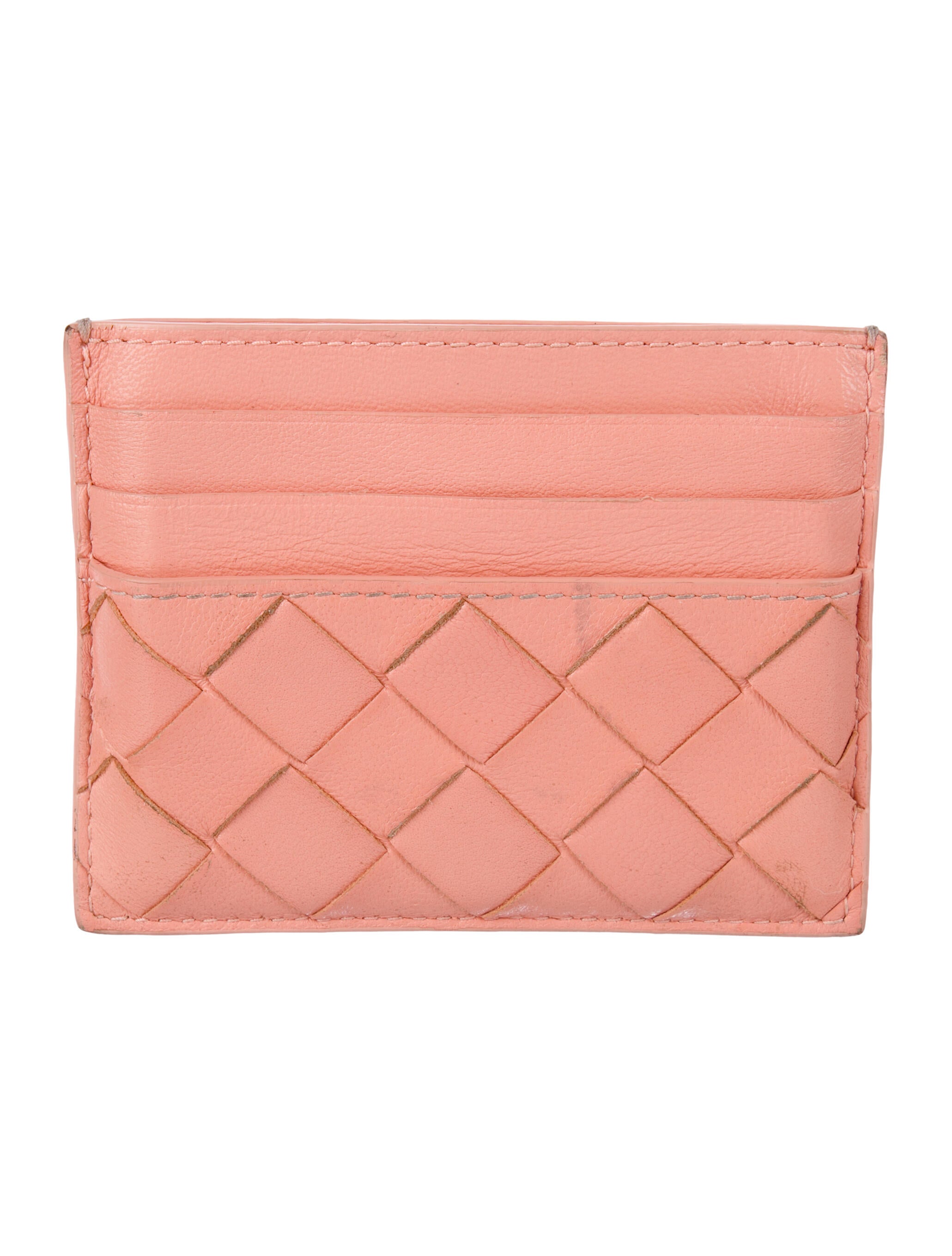 Bottega Veneta Intrecciato Weave Leather Card Holder