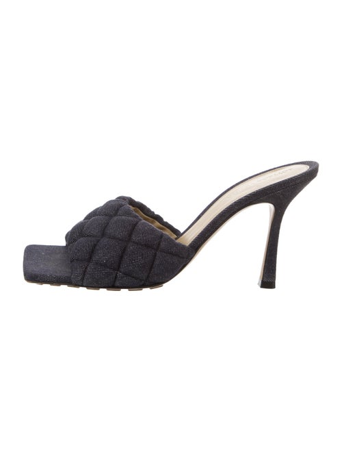 Bottega Veneta Intrecciato Weave Denim Slides