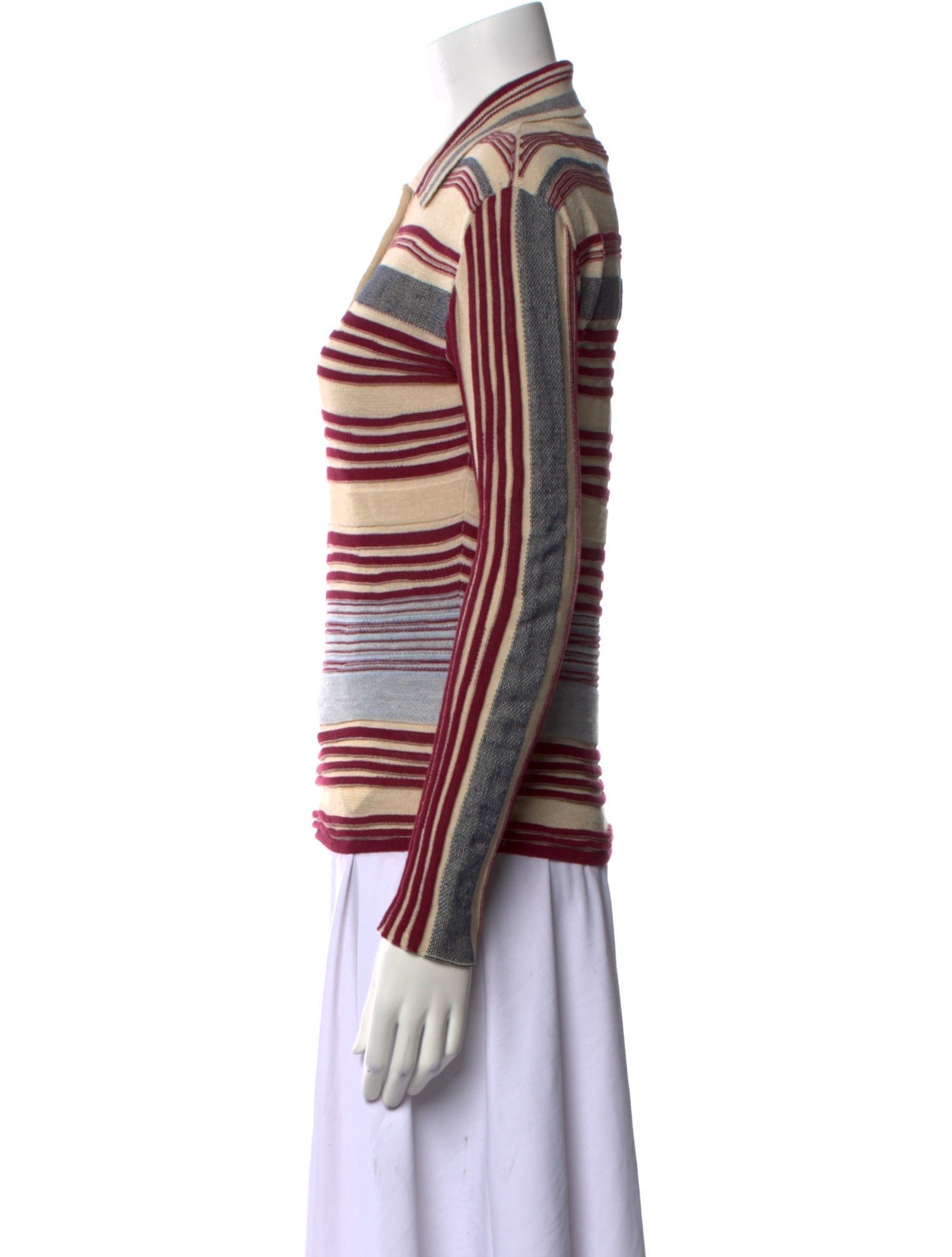 Bottega Veneta Striped Mock Neck Sweater